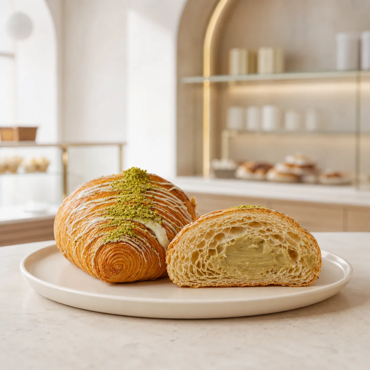 Croissant cu fistic
