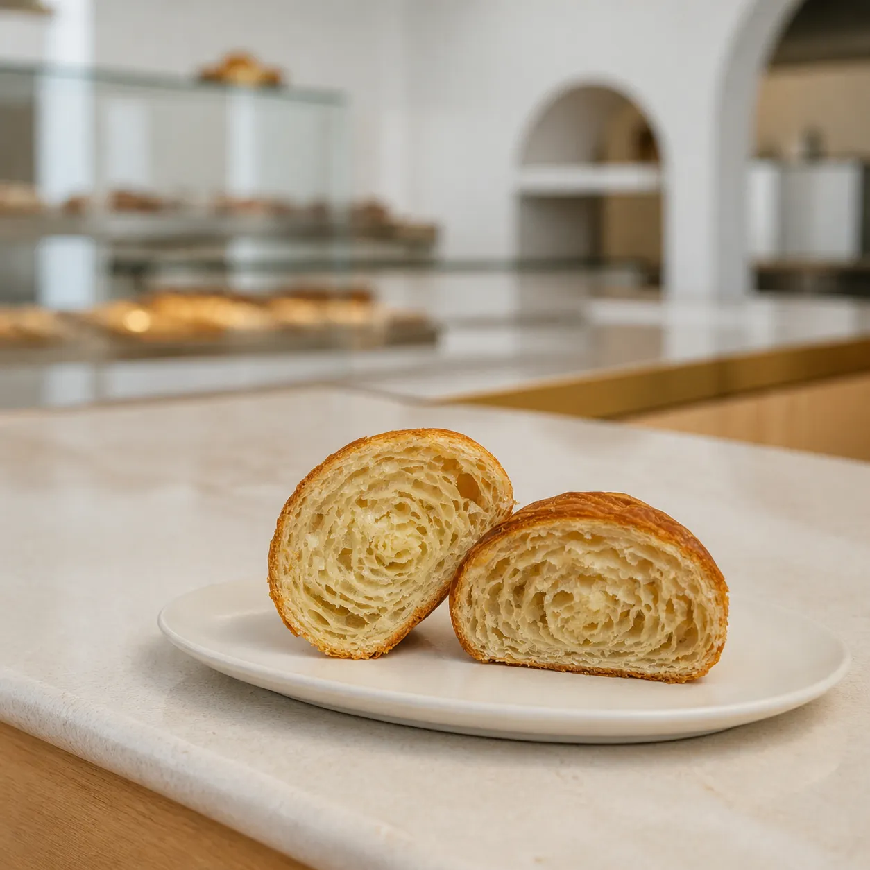 Croissant cu unt