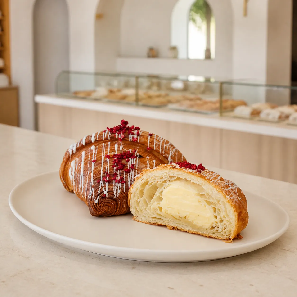 Croissant cu vanilie